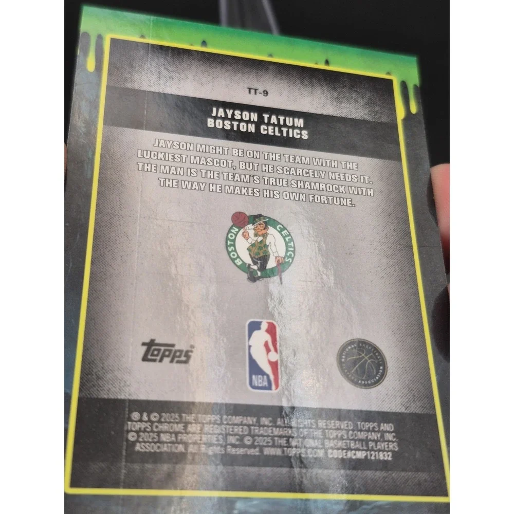 2025-26 Topps Chrome Jayson Tatum ##TT-9 Tall Tales Purple Geometric /75 Celtics